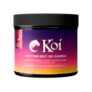 Koi CBD, Nighttime Rest CBD Gummies, Cherry Limeade, Broad Spectrum THC-Free, 60ct, 600mg CBD