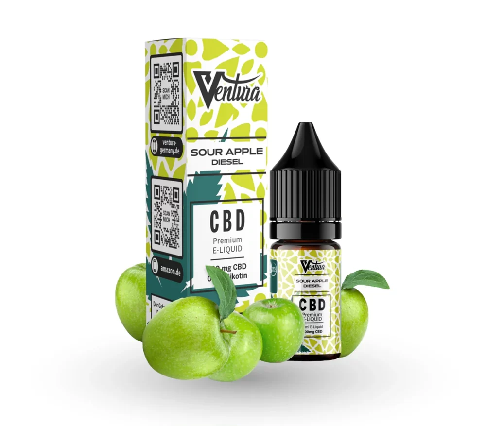Ventura CBD Liquid 600mg - Sour Apple Diesel