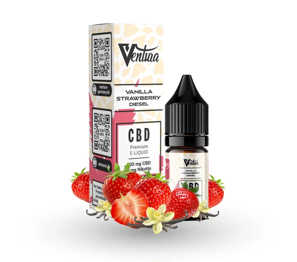 Ventura CBD Liquid 600mg - Vanille Aardbei Diesel